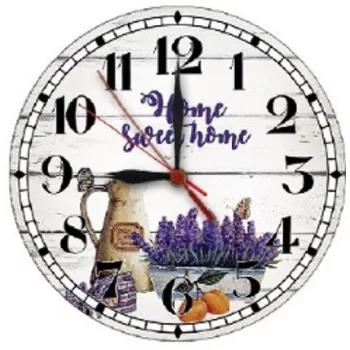FALI ÓRA LEVENDULÁS 28CM "HOME SWEET HOME"