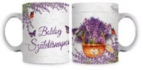 BÖGRE LEVENDULÁS "BOLDOG SZÜLETÉSNAPOT" 2F.