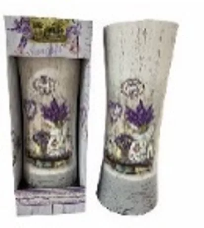 VÁZA EGYENES LEVENDULÁS I. 20CM