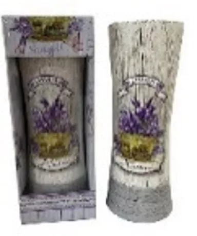 VÁZA EGYENES LEVENDULÁS III. 20CM