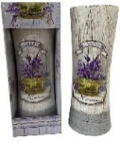 VÁZA EGYENES LEVENDULÁS III. 25CM