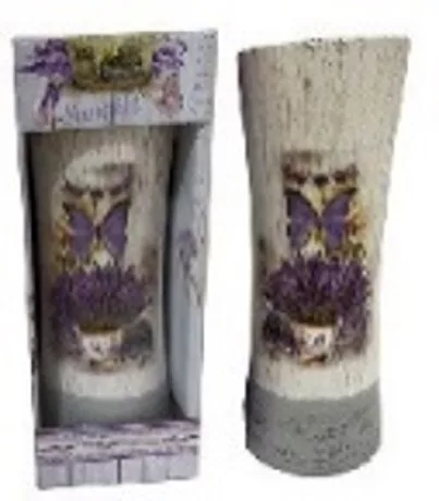 VÁZA EGYENES LEVENDULÁS IV. 20CM