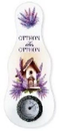 HŐMÉRŐ FA LEVENDULÁS 26X11CM "OTTHON ÉDES OTTHON"