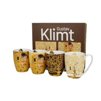 BÖGRE SZETT PORCELÁN 4DB-OS 360ML KLIMT