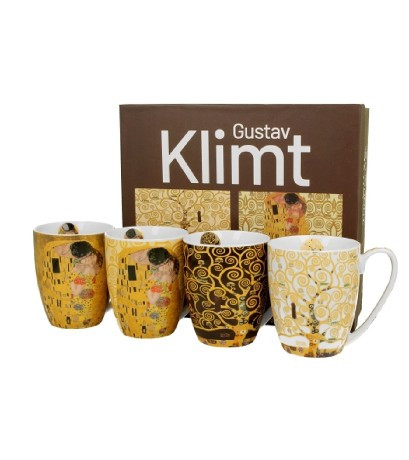 BÖGRE SZETT PORCELÁN 4DB-OS 360ML KLIMT