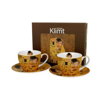 TEÁSKÉSZLET 2 SZEMÉLYES CSÉSZE+ALJ 270ML KLIMT KISS