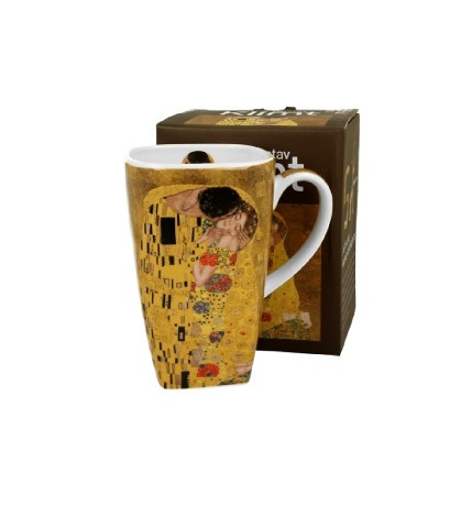 BÖGRE SZÖGLETES PORCELÁN 650ML KLIMT KISS