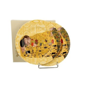 DESSZERT TÁNYÉR SZETT 2DB-OS 19CM KLIMT KISS EKRÜ