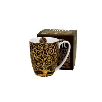 BÖGRE PORCELÁN 360ML KLIMT ÉLETFA BARNA