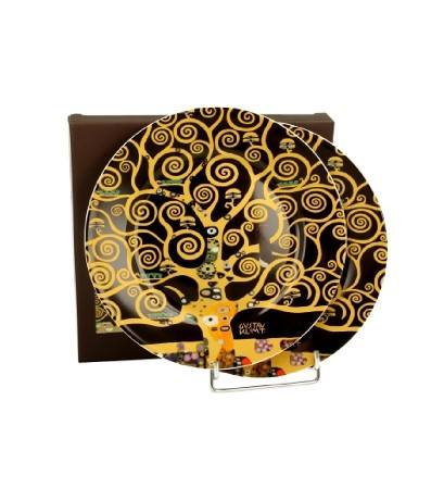 DESSZERT TÁNYÉR SZETT 2DB-OS 19CM KLIMT ÉLETFA BARNA