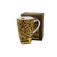 BÖGRE SZÖGLETES PORCELÁN 650ML KLIMT ÉLETFA BARNA