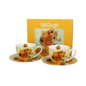   TEÁSKÉSZLET 2 SZEMÉLYES CSÉSZE+ALJ 270ML V.V.GOGH NAPRAFORGÓK