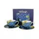 TEÁSKÉSZLET 2 SZEMÉLYES CSÉSZE+ALJ 270ML V.V.GOGH CSILLAGOS ÉJ