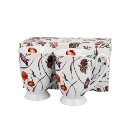 BÖGRE SZETT PORCELÁN 2DB-OS 340ML VIRÁG - MEADOW