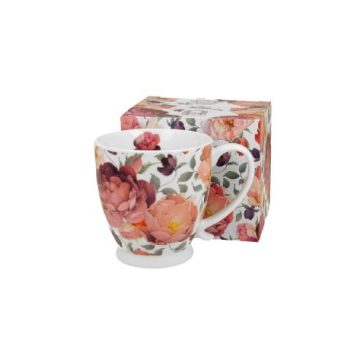 BÖGRE SZETT PORCELÁN 510ML VIRÁG - RÓZSA