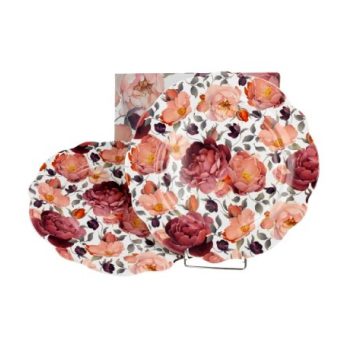 TÁNYÉR SZETT 2DB-OS 27CM VIRÁG - RÓZSA