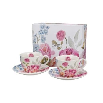 TEÁSKÉSZLET 2 SZEMÉLYES CSÉSZE+ALJ 270 ML JUNE