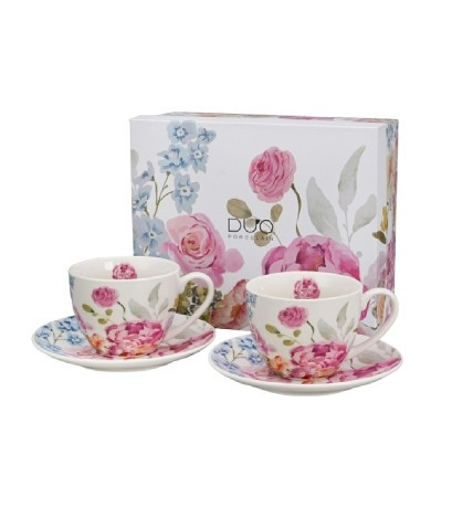 TEÁSKÉSZLET 2 SZEMÉLYES CSÉSZE+ALJ 270 ML JUNE