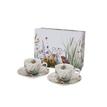 KÁVÉSKÉSZLET 2 SZEMÉLYES CSÉSZE+ALJ 110 ML JULY