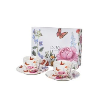 KÁVÉSKÉSZLET 2 SZEMÉLYES CSÉSZE+ALJ 110 ML SUMMER