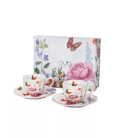 KÁVÉSKÉSZLET 2 SZEMÉLYES CSÉSZE+ALJ 110 ML SUMMER