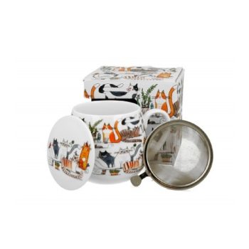 BÖGRE HORDÓS SZŰRŐS 430ML MACSKÁS - LAZY