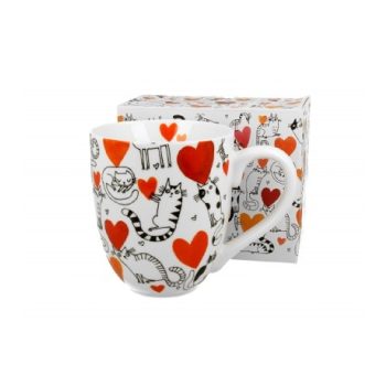 BÖGRE JUMBÓ PORCELÁN 1000ML MACSKÁS - SZÍV