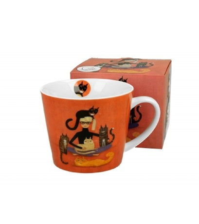 BÖGRE PORCELÁN 600ML MACSKÁS - CINDY