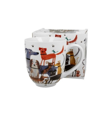 BÖGRE JUMBÓ PORCELÁN 1000ML KUTYÁS - SÉTA