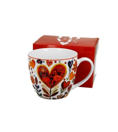 BÖGRE PORCELÁN 460ML SZÍV NÉPI