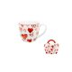 BÖGRE PORCELÁN 460ML SZÍV VEGYES
