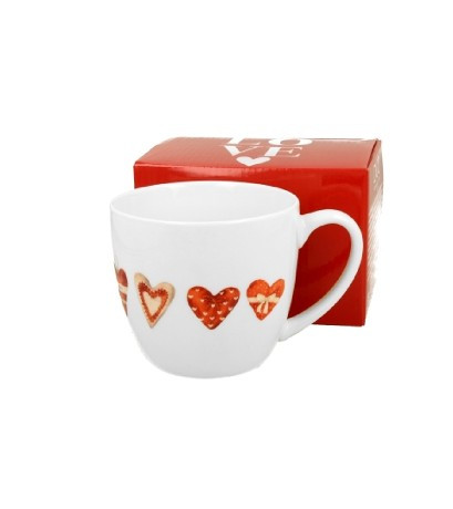 BÖGRE PORCELÁN 460ML SZÍV VEGYES