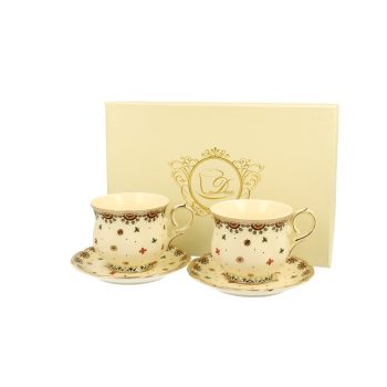 MOKKÁS CSÉSZE+ALJ SZETT PORC. 2SZ. ECRU CASABLANCA 150ML