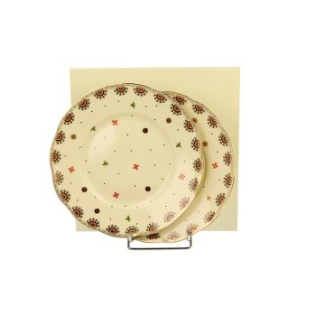 DESSZERT TÁNYÉR SZETT PORC. 2DB-OS ECRU CASABLANCA 20CM