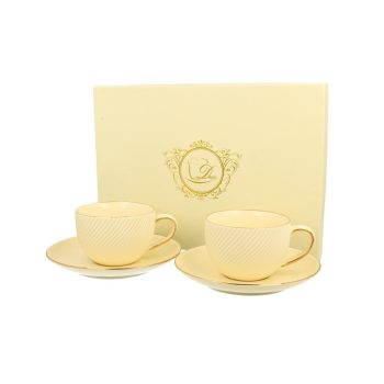 CSÉSZE+ALJ SZETT PORC. 2SZ. ECRU ICE CREAM 220ML