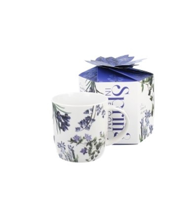 BÖGRE KÉK VIRÁG MINTÁVAL DÍSZDOBOZBAN