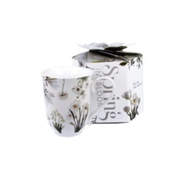 BÖGRE FEHÉR VIRÁG MINTÁVAL DÍSZDOBOZBAN