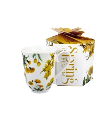 BÖGRE SÁRGA VIRÁG MINTÁVAL DÍSZDOBOZBAN