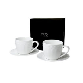   TEÁZÓ SZETT 2DB-OS FEHÉR, DÍSZDOBOZBAN "TWILIGHT"