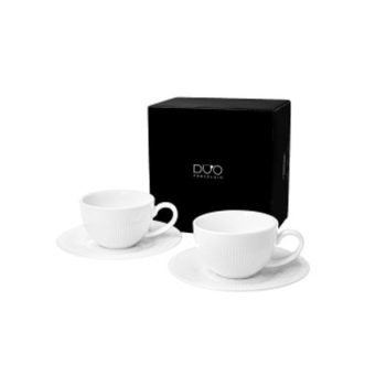   KÁVÉSCSÉSZE SZETT 2DB-OS FEHÉR, DÍSZDOBOZBAN "RAPHAEL"