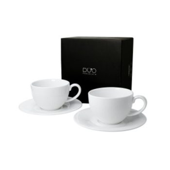   TEÁZÓ SZETT 2DB-OS FEHÉR, DÍSZDOBOZBAN "RAPHAEL"