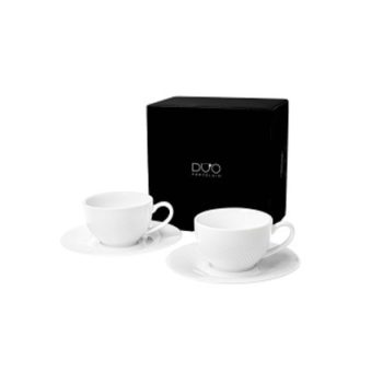   KÁVÉSCSÉSZE SZETT 2DB-OS FEHÉR, DÍSZDOBOZBAN "DIAMOND"