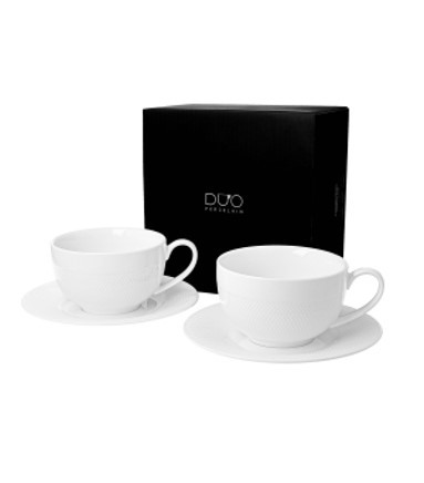 TEÁZÓ SZETT 2DB-OS FEHÉR, DÍSZDOBOZBAN "DIAMOND"