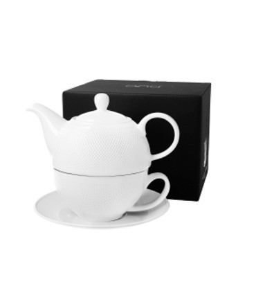 TEAKANNA + BÖGRE FEHÉR, DÍSZDOBOZBAN "DIAMOND"