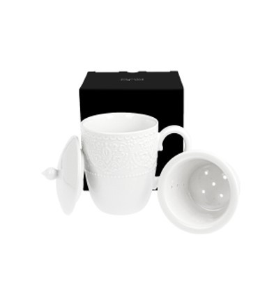 BÖGRE FEHÉR TEASZŰRŐVEL DÍSZDOBOZBAN "ALICE"