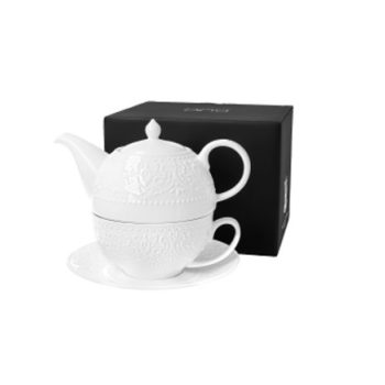 TEAKANNA + BÖGRE FEHÉR, DÍSZDOBOZBAN "ALICE"