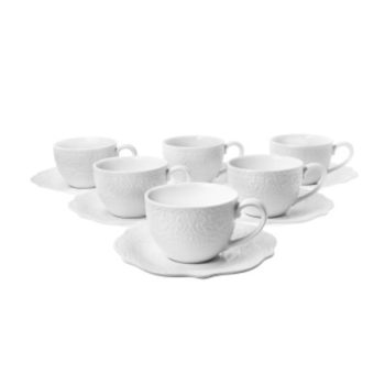 CSÉSZE + ALJ SZETT 6DB-OS FEHÉR "ALICE"