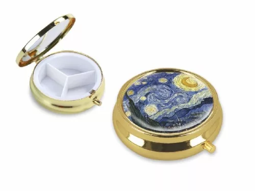 TABLETTÁS DOBOZ 6CM CSILLAGOS ÉJ VAN GOGH