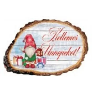   MÁGNES KARÁCSONYI DEKORÁCIÓVAL - KELLEMES UNNEPEKET 10X9CM