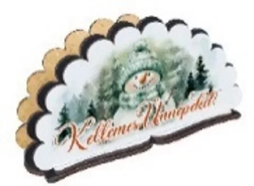 DÍSZÍTETT SZALVETA TARTÓ - KELLEMES UNNEPEKET 15X8CM